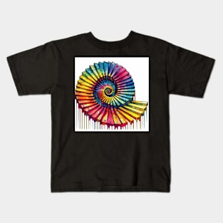 Psychedelic looking abstract illustration of Escher stairs Kids T-Shirt